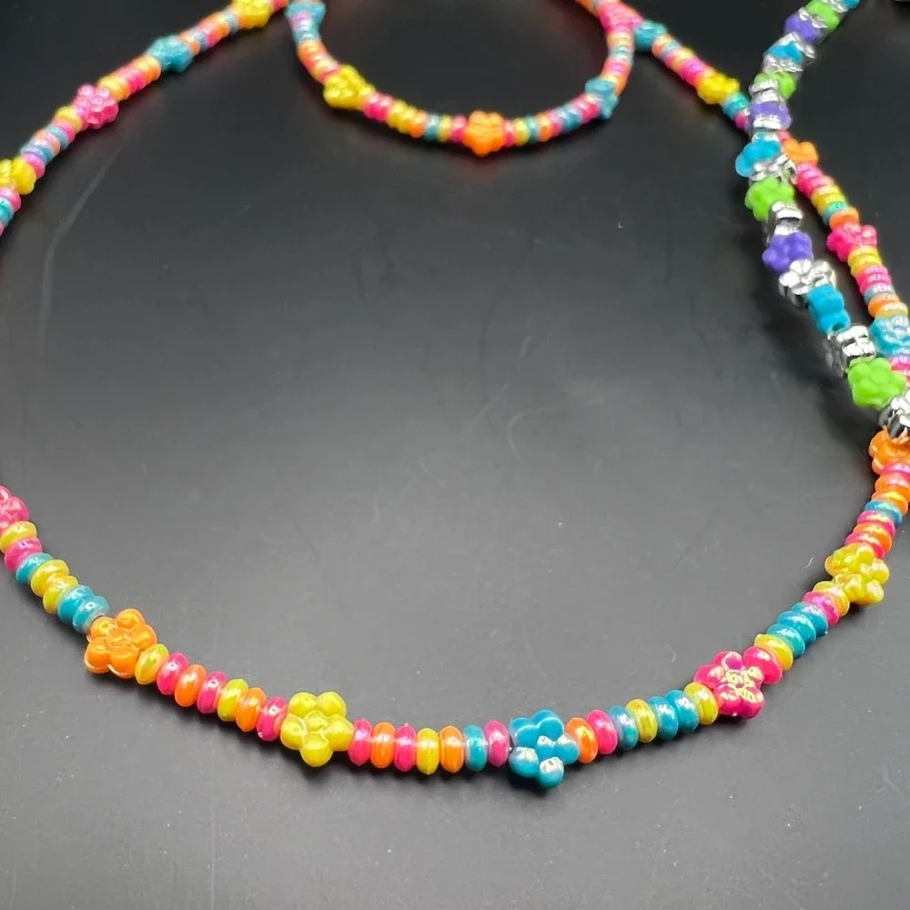 Lot of 2 L.J. Kids & Co Beaded Jewelry Vintage‎ 90s NOS Lucite Made in China